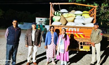 साल्हेकला में संयुक्त दल ने दबिश देकर पकड़ी 382 कट्टा अवैध धान