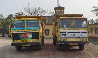 खनिज संपदा का अवैध परिवहन करते 5 वाहन सीज