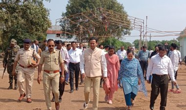 कलेक्टर व पुलिस अधीक्षक ने नर्मदा मेला स्थल का निरीक्षण कर लिया तैयारियों का जायजा