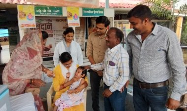 पल्स पोलियो अभियान में जनप्रतिनिधि यो ने दिखाई जागरूकता