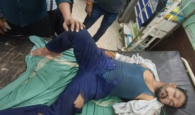 छुईखदान दनिया सड़क निर्माण में युवक के ऊपर गिरा विद्युत पोल